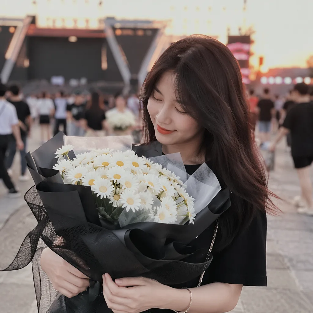 Hoa cúc trắng GD Đà Nẵng: bó PEACEMINUSONE tặng fan - hình 2