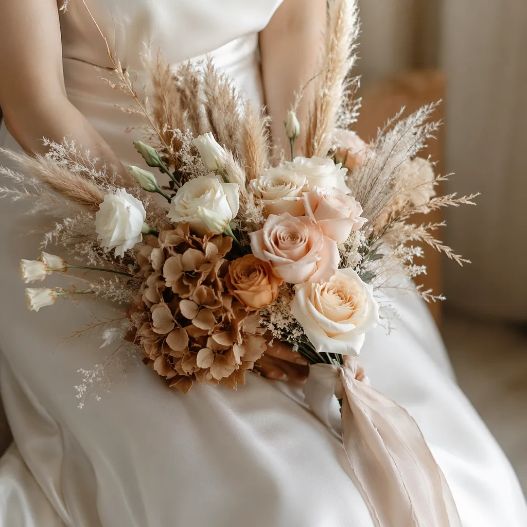 Hoa khô tươi mix wedding 2026: trend eco-friendly - hình 1
