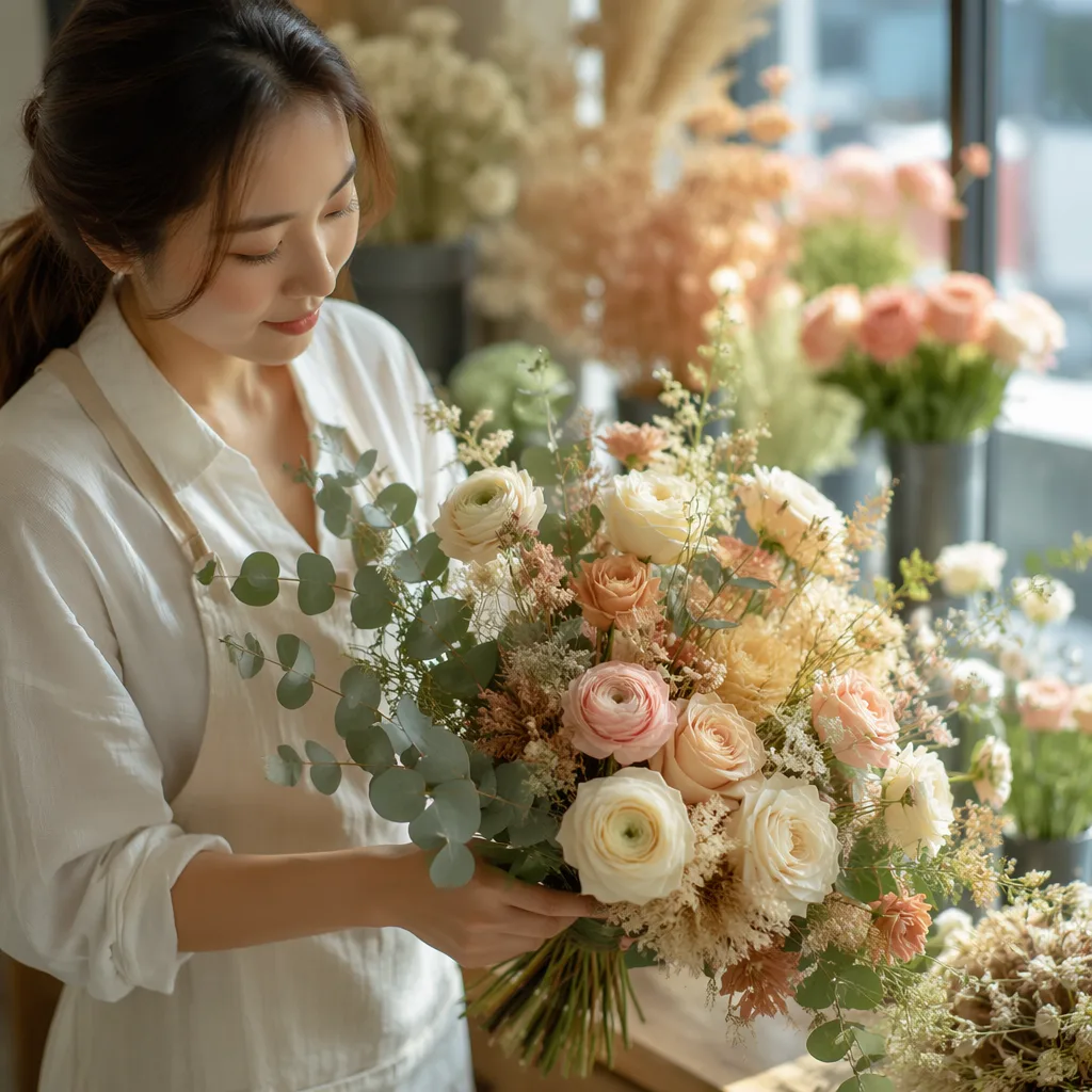 Hoa khô tươi mix wedding 2026: trend eco-friendly - hình 4