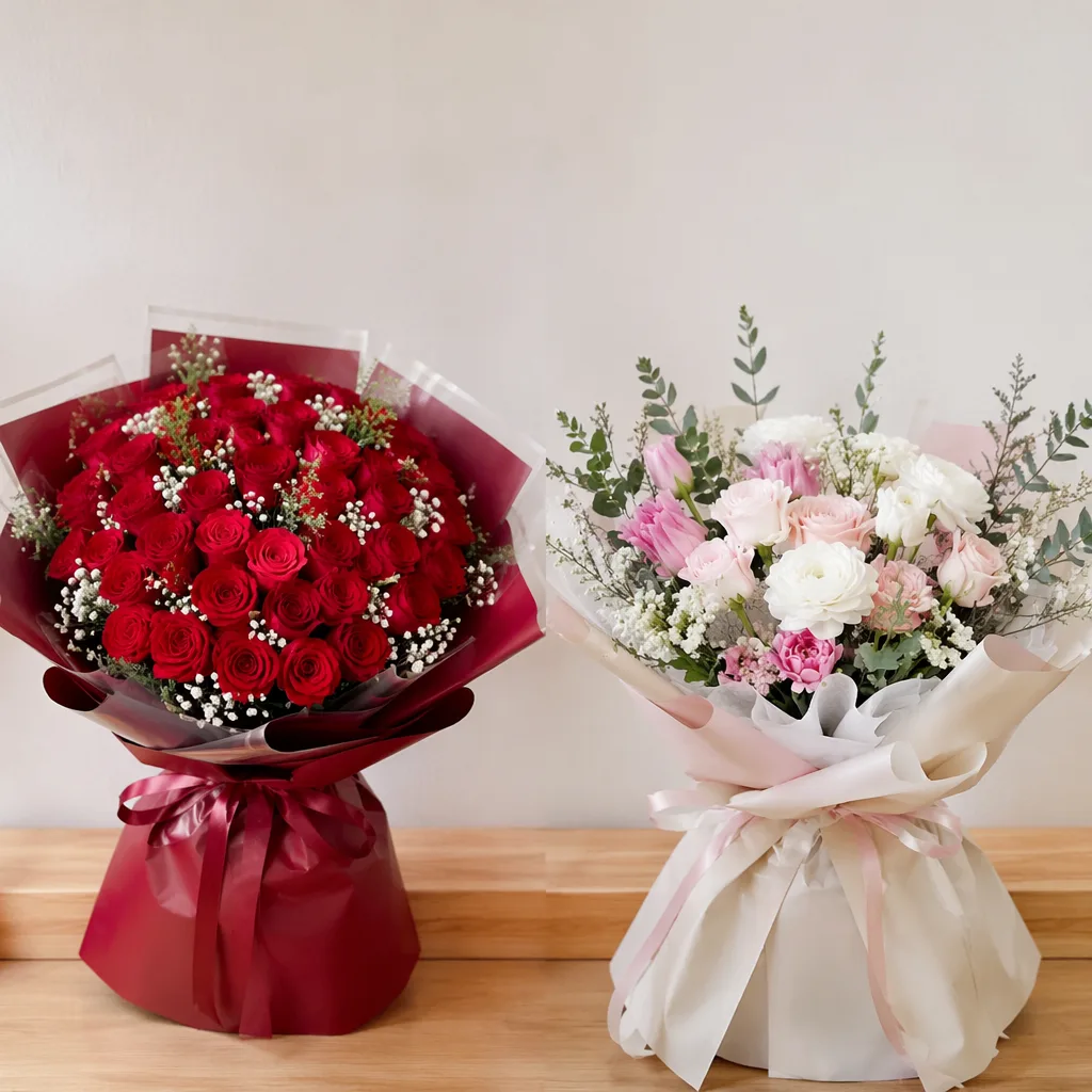 Bó hoa phong cách Hàn Quốc khác gì với bó hoa truyền thống?