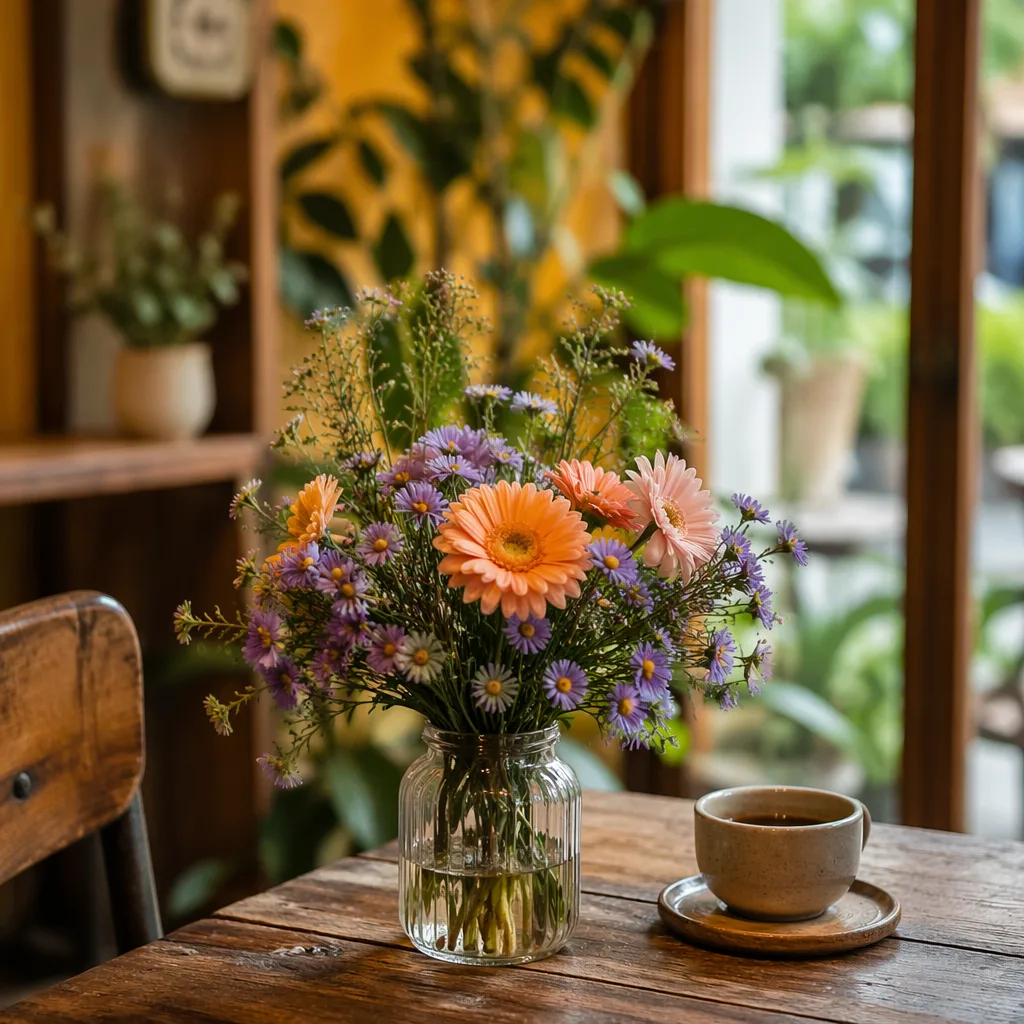 Hoa cafe Đà Nẵng: cách cắm đẹp, tiết kiệm cho quán nhỏ 2026 - hình 1
