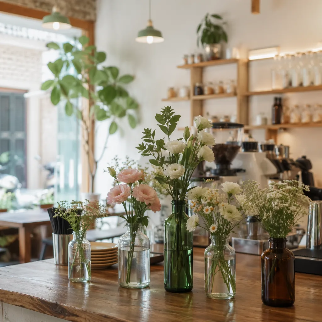 Hoa cafe Đà Nẵng: cách cắm đẹp, tiết kiệm cho quán nhỏ 2026