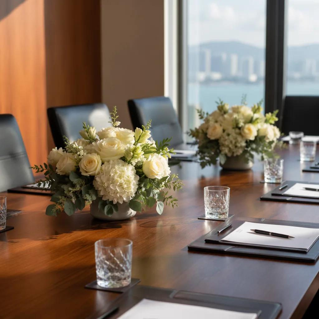 Cách cắm hoa phòng họp Đà Nẵng cho meeting room 2026 - hình 2