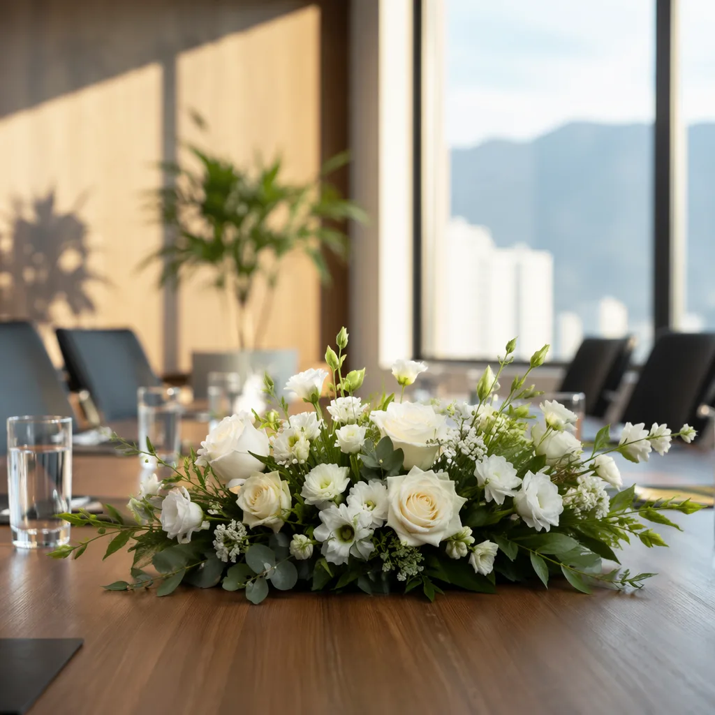 Cách cắm hoa phòng họp Đà Nẵng cho meeting room 2026