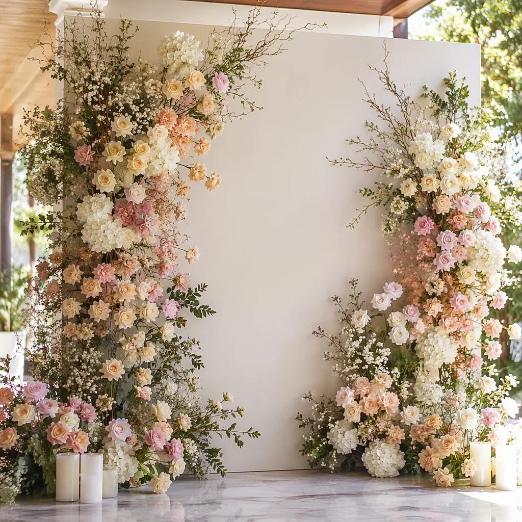 Flower wall Đà Nẵng: cách cắm photo corner cưới 2026