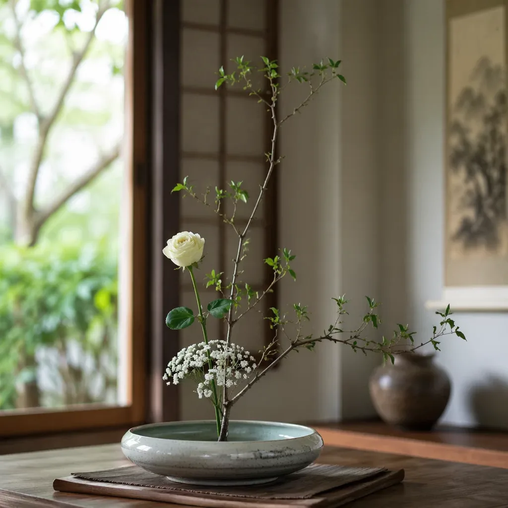 Ikebana Đà Nẵng cơ bản: 3 cành Ten Shoe Hikae