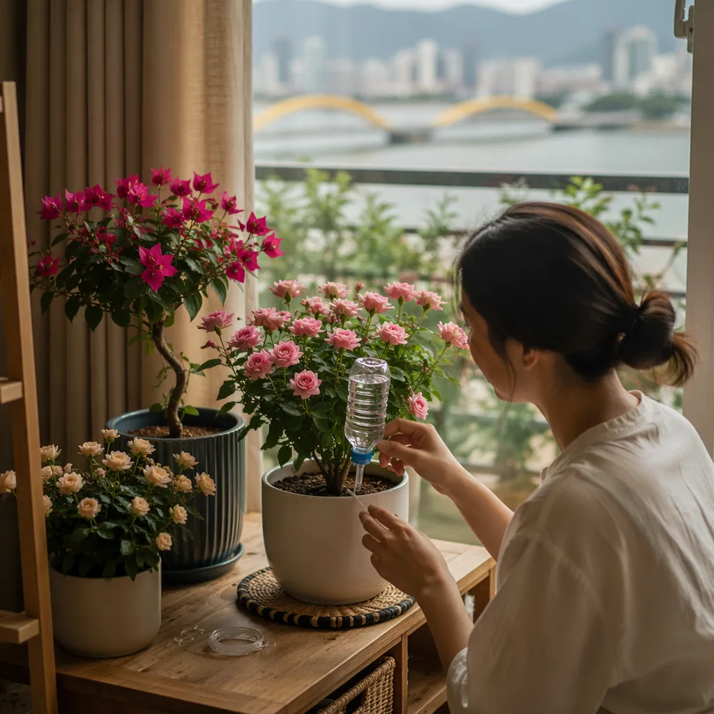 Chăm hoa khi đi du lịch: 7 mẹo dễ làm, tiết kiệm