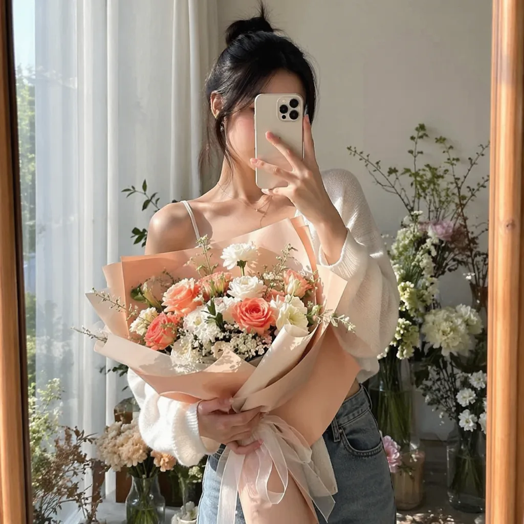 Chụp ảnh bó hoa Instagram aesthetic 2026 ở Đà Nẵng - hình 2