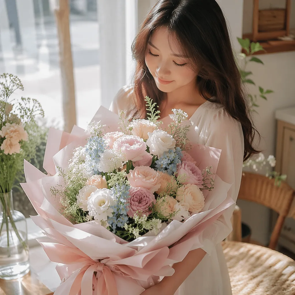 Chụp ảnh bó hoa Instagram aesthetic 2026 ở Đà Nẵng