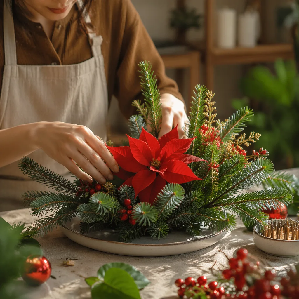 Cách cắm tiểu cảnh bàn ăn Noel 2026 đẹp, gọn ở Đà Nẵng - hình 1