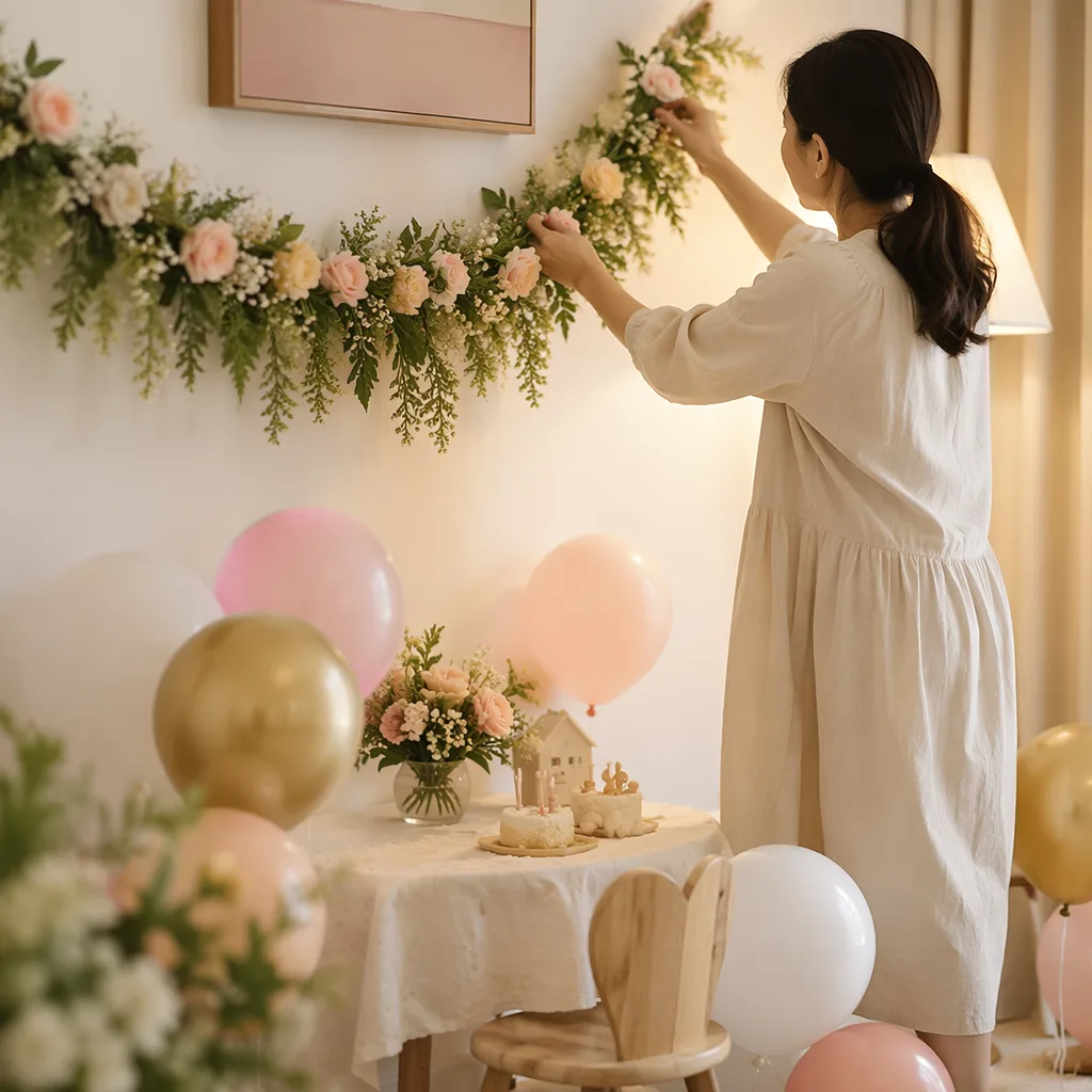 Cách làm flower garland Đà Nẵng treo phòng trẻ em - hình 2