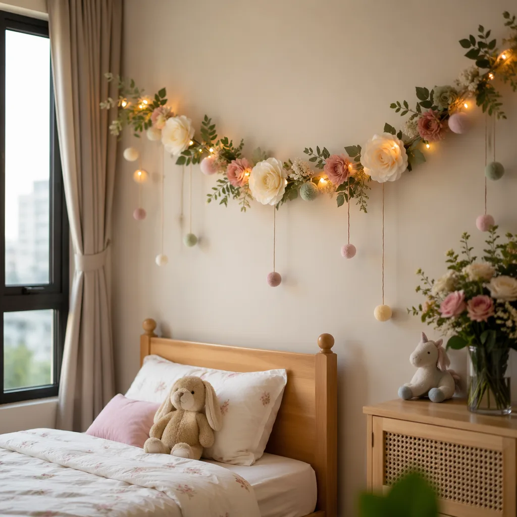 Cách làm flower garland Đà Nẵng treo phòng trẻ em