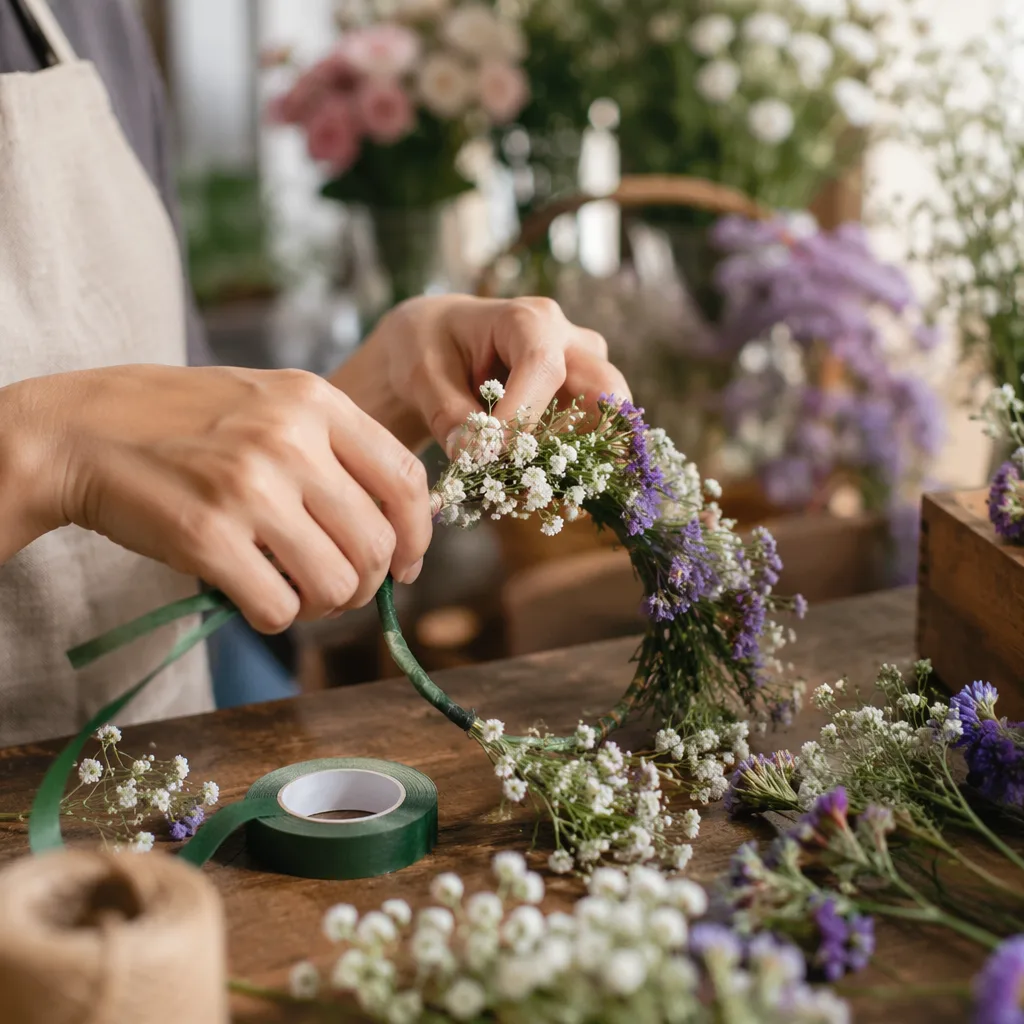 Flower crown Đà Nẵng: tự làm vòng hoa cưới boho 2026 - hình 1