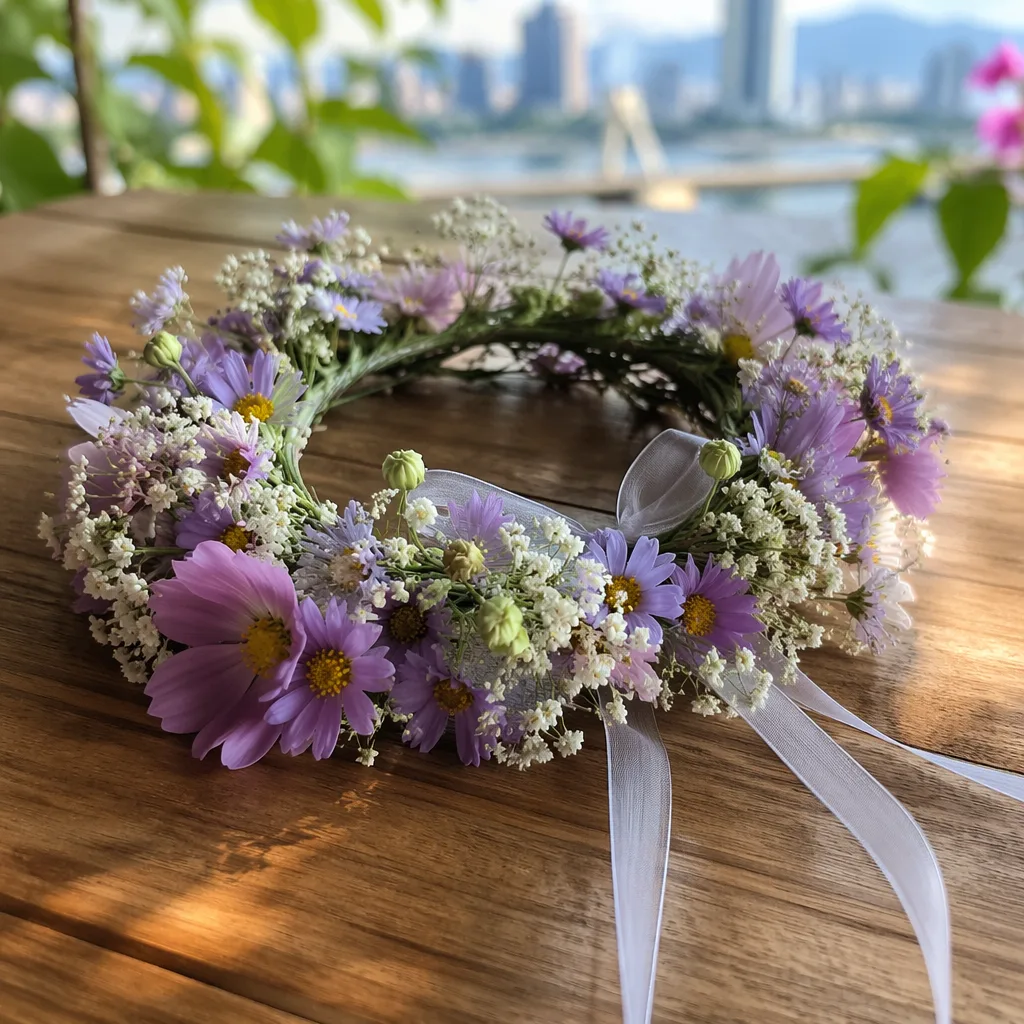 Flower crown Đà Nẵng: tự làm vòng hoa cưới boho 2026