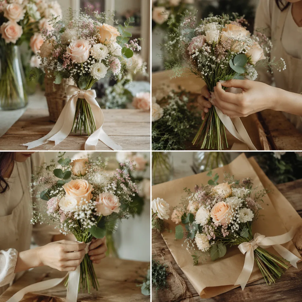 DIY bó hoa cưới siêu thị cho đám cưới vintage tiết kiệm - hình 2