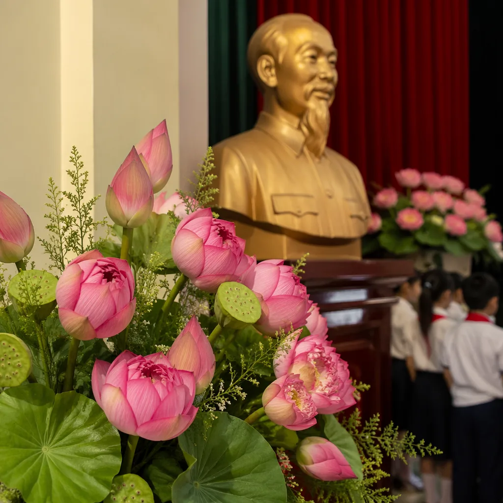 Hoa 19/5 Sinh nhật Bác: Trang trí trường học, lễ kết nạp Đội - hình 3