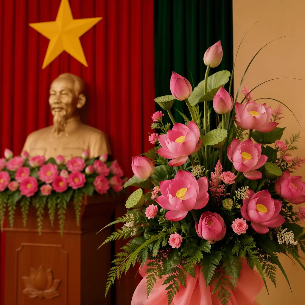 Hoa 19/5 Sinh nhật Bác: Trang trí trường học, lễ kết nạp Đội
