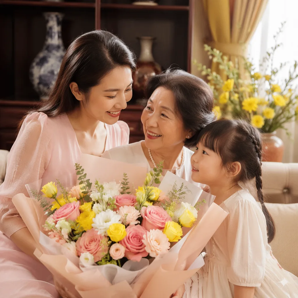 Hoa Ngày Gia đình 28/6: Bó hoa cho cả nhà 3 thế hệ