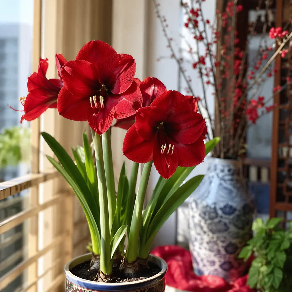 Amaryllis Đà Nẵng: loa kèn đỏ Tết 2026 phòng khách - hình 1