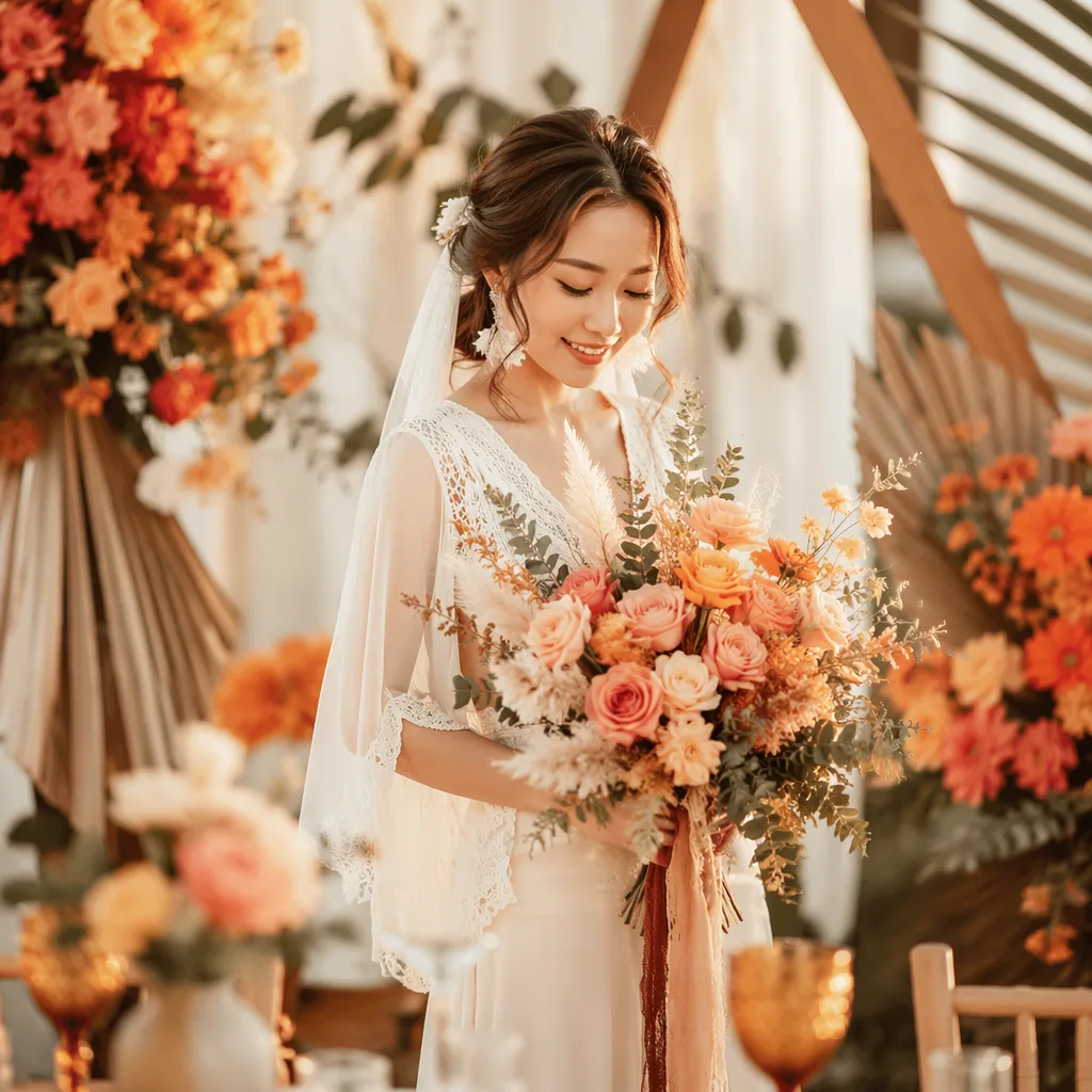 Hoa Apricot Crush 2026 cho tiệc cưới ấm cúng - hình 2