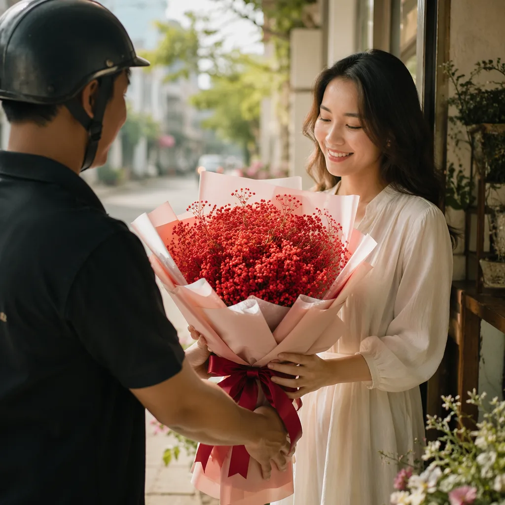 Hoa baby đỏ: ý nghĩa tình yêu nồng thay hoa hồng - hình 4