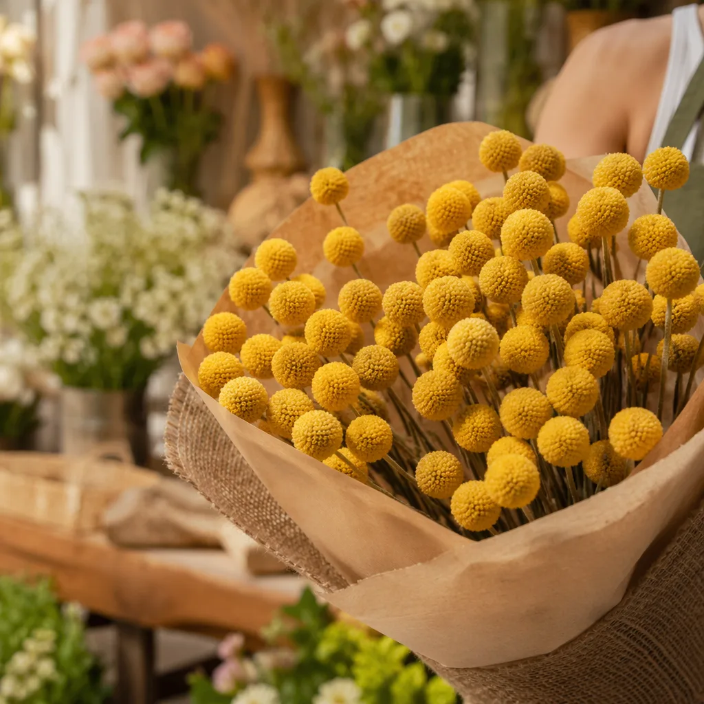 Billy Button Đà Nẵng cho cưới Rustic vàng - hình 1