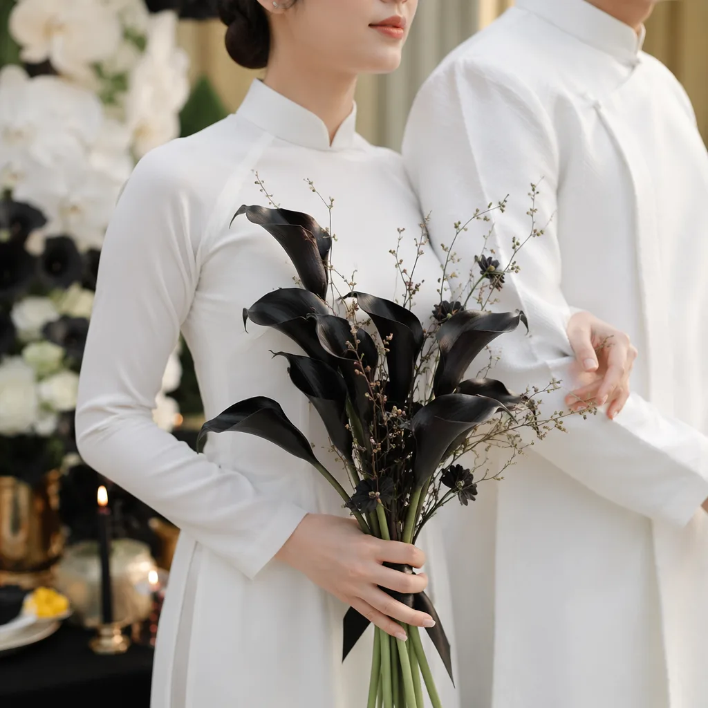 Calla lily đen Đà Nẵng cho cưới minimalism quyền lực - hình 2