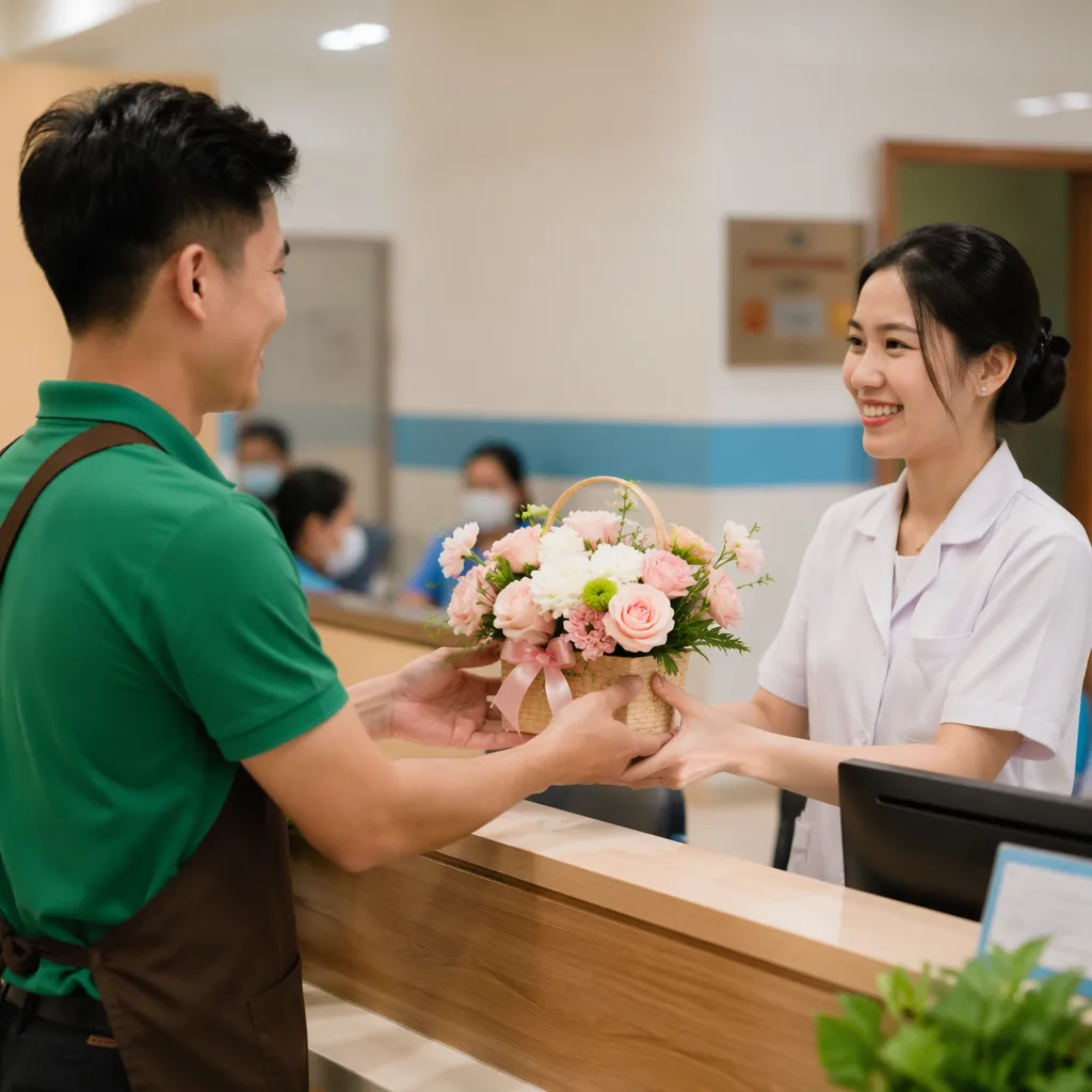 Hoa cảm ơn bác sĩ: lưu ý khi gửi vào bệnh viện Đà Nẵng - hình 2
