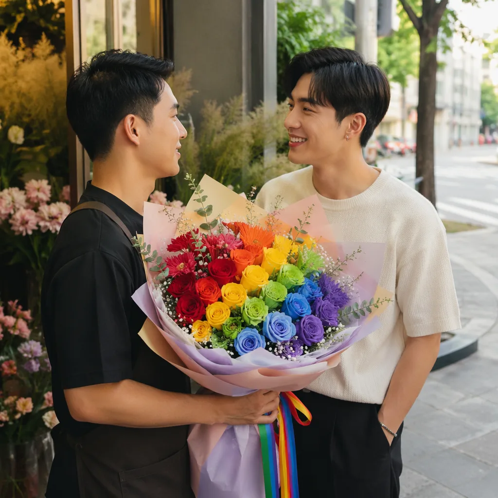 Hoa Pride LGBT Đà Nẵng: bó rainbow Pride 2026 - hình 4