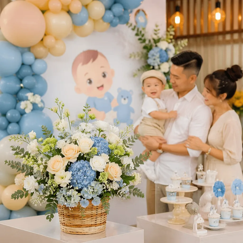 Trọn gói trang trí đầy tháng thôi nôi Đà Nẵng 2-8 triệu - hình 2