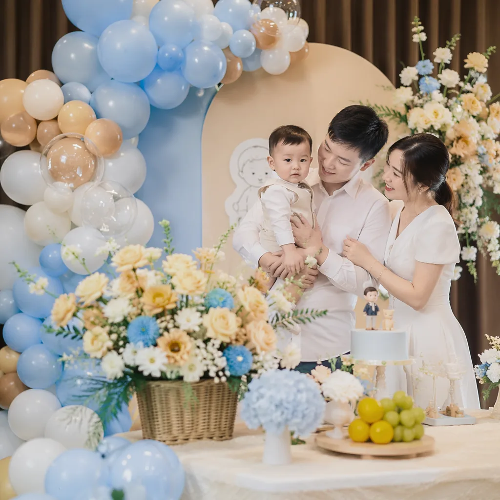 Trọn gói trang trí đầy tháng thôi nôi Đà Nẵng 2-8 triệu - hình 4