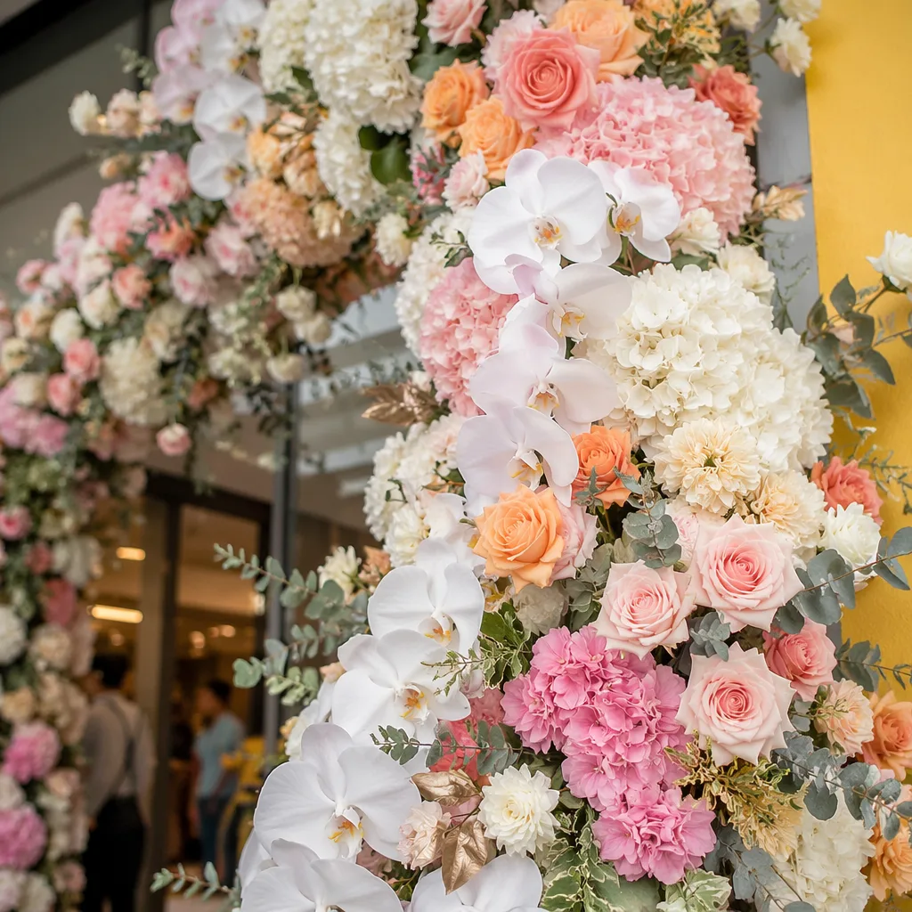 Cổng hoa Grand Opening mall: mẫu 3 tầng cho Đà Nẵng - hình 1