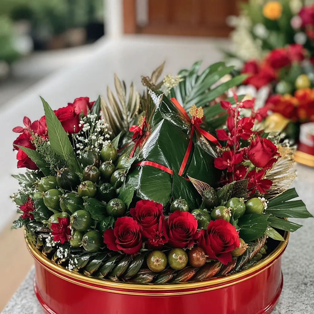 Hoa lễ ăn hỏi 9 tráp: mâm lễ truyền thống miền Trung - hình 3