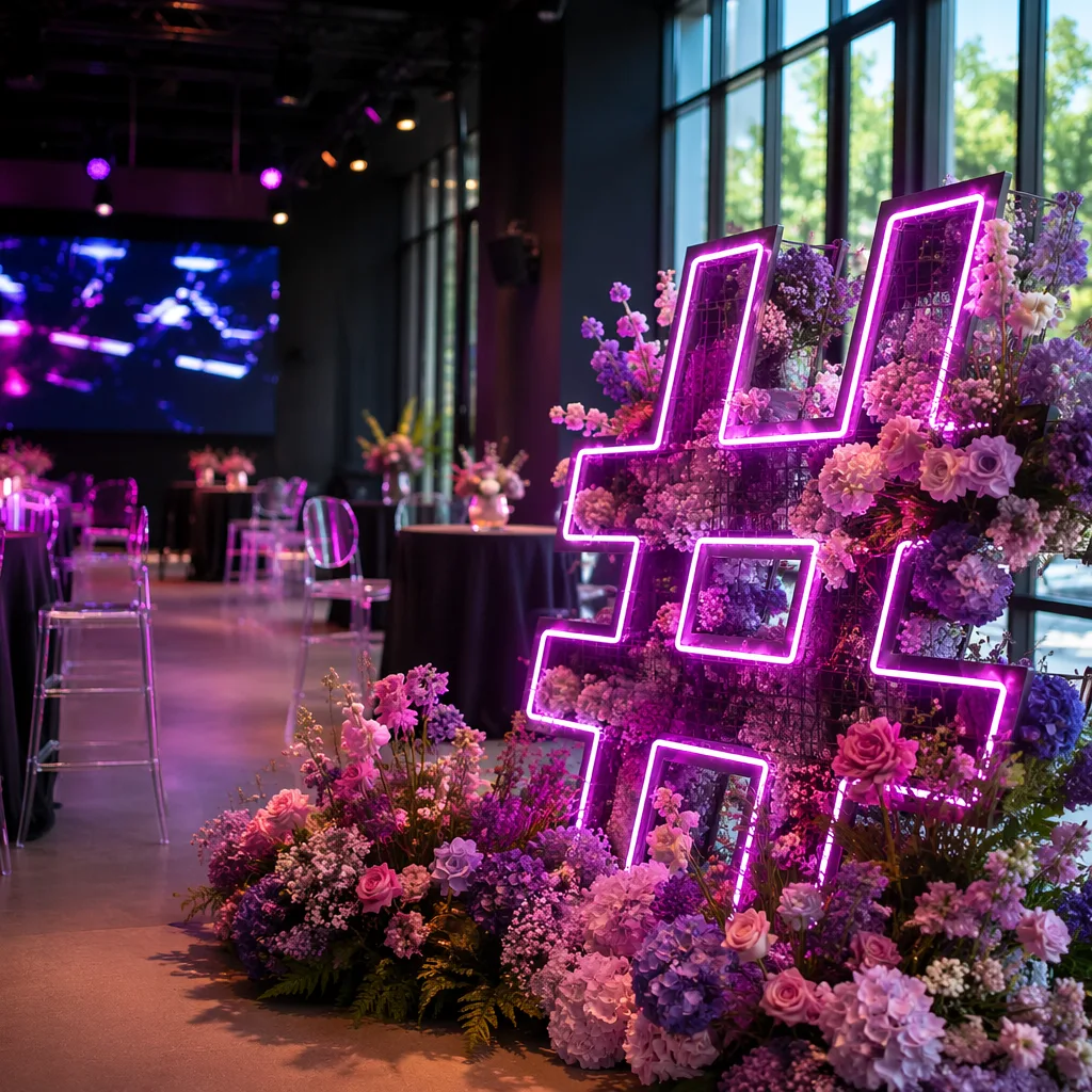 Hoa esport event Đà Nẵng: tone neon cho game launch - hình 2