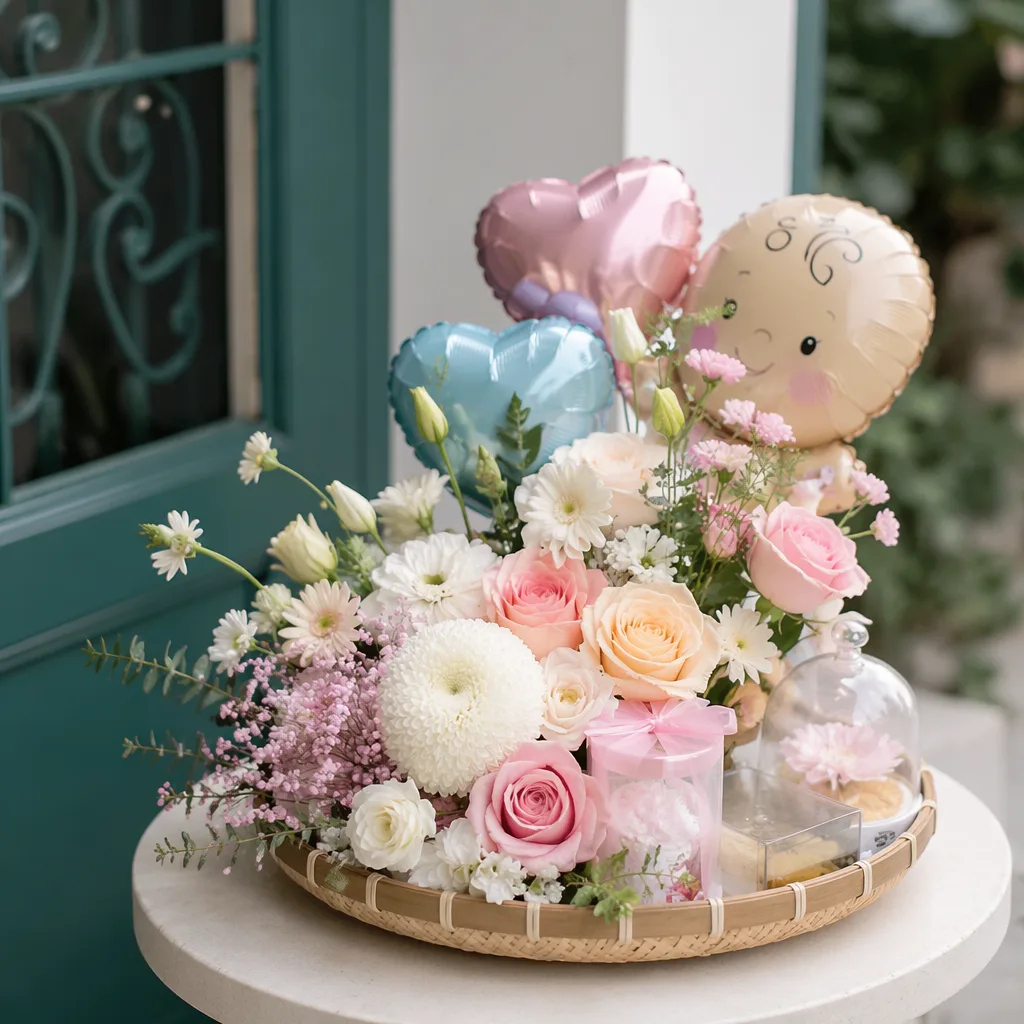 Hoa lễ rước tên 100 ngày: mâm lễ nhỏ gọn ở Đà Nẵng