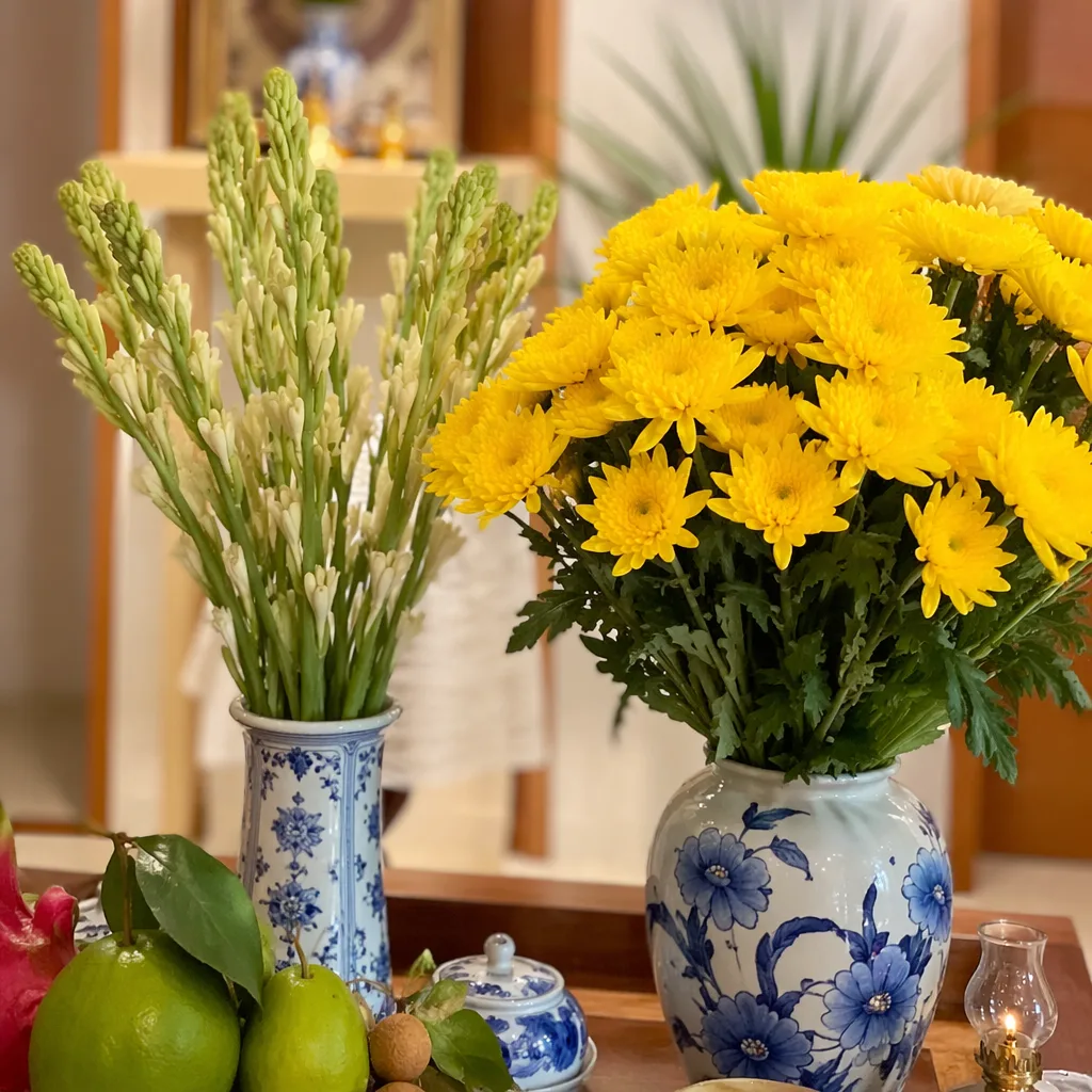 Hoa cúng thổ công nhà mới Đà Nẵng: cúng cho an cư - hình 1