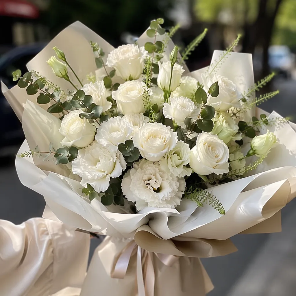 Hoa tốt nghiệp Y Đà Nẵng tone trắng tinh khôi - hình 1