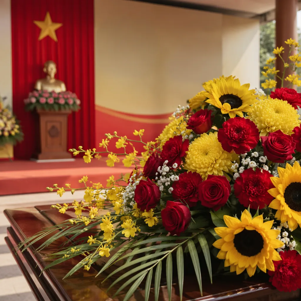 Hoa Quốc khánh 2/9 cho cơ quan, trường học 2026