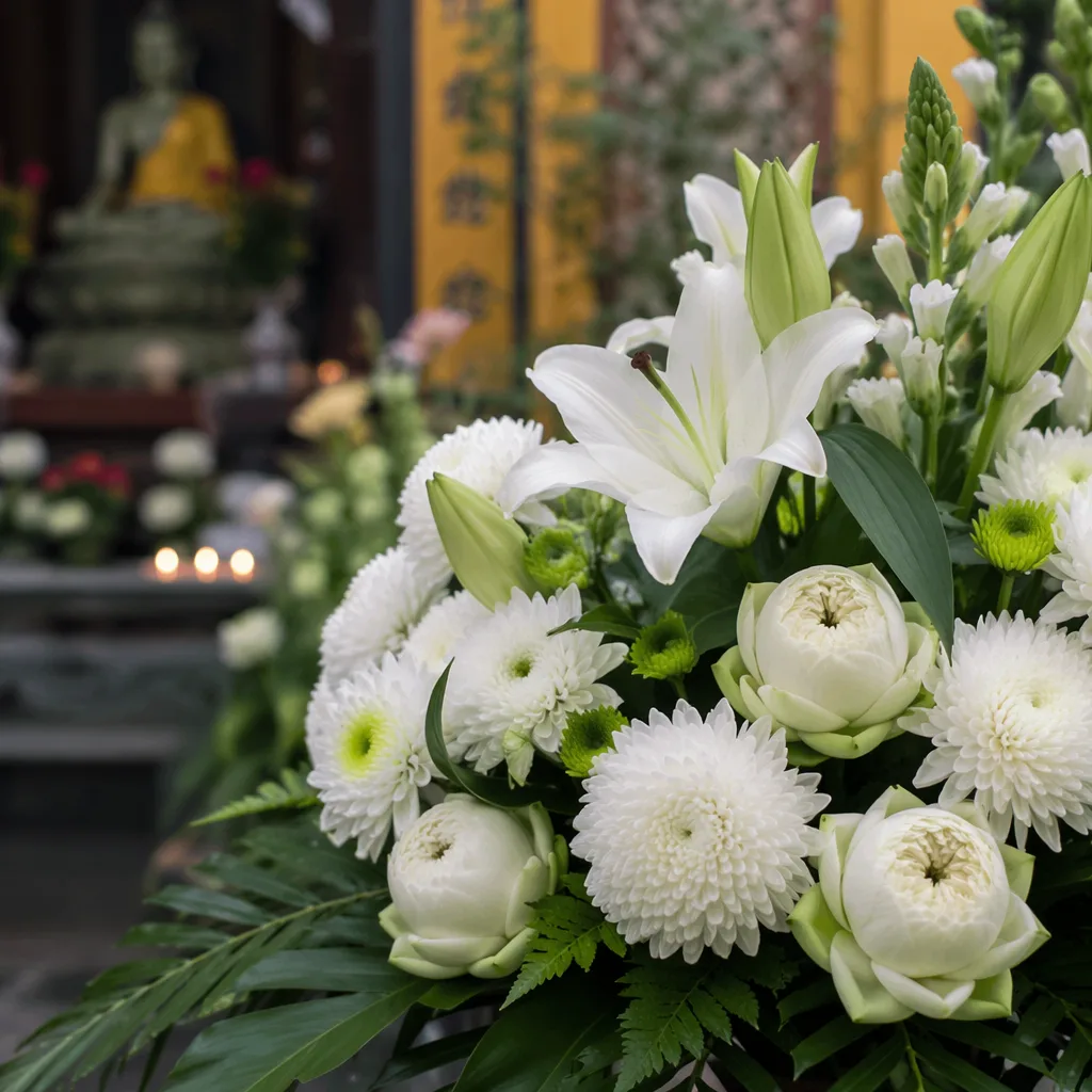 Hoa tang Phật giáo chùa: tặng trực tiếp tại chùa Đà Nẵng - hình 1