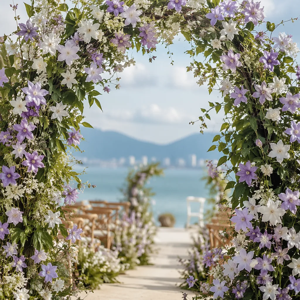 Clematis Đà Nẵng cho cổng cưới ngoài trời 2026