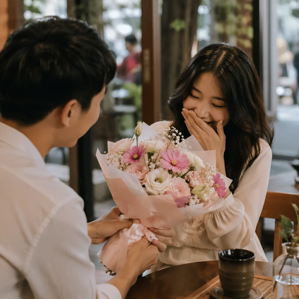 Hoa cosmos pastel: bó hoa dễ thương cho tuổi 20 - hình 2