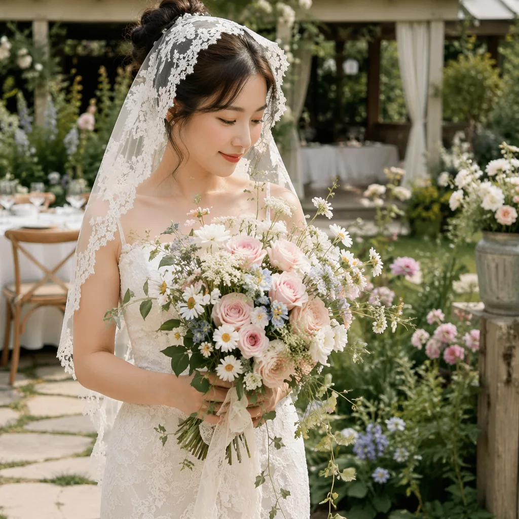 Hoa cottagecore cưới: bó vườn Anh cho cô dâu mộng mơ - hình 2
