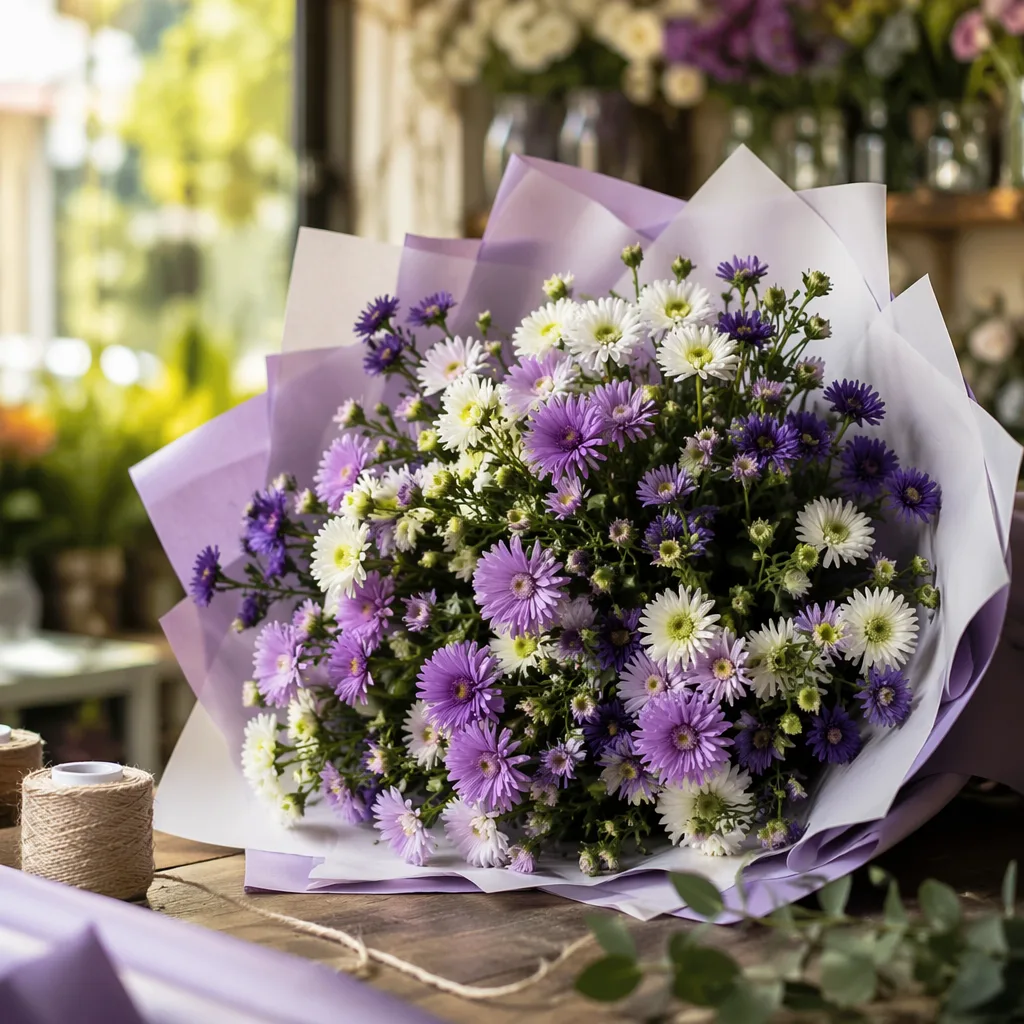 Hoa aster tặng thầy cô: lời chúc của sự trưởng thành - hình 1