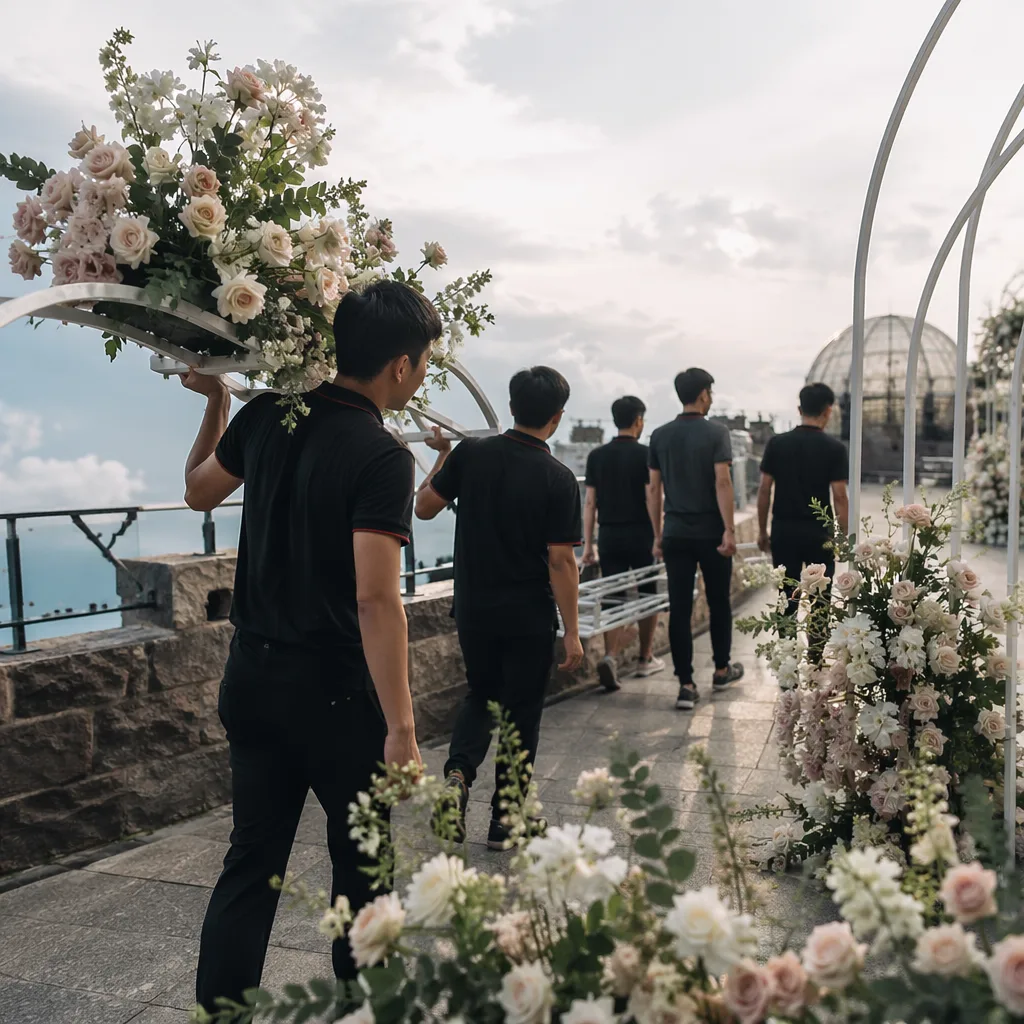 wedding Bà Nà Hills decor cho lễ cưới Cầu Vàng - hình 4