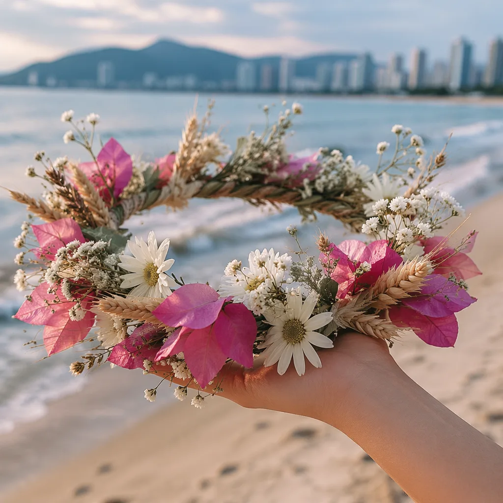 Hoa cưới Bohemian festival cho lễ cưới biển hè 2026 - hình 1
