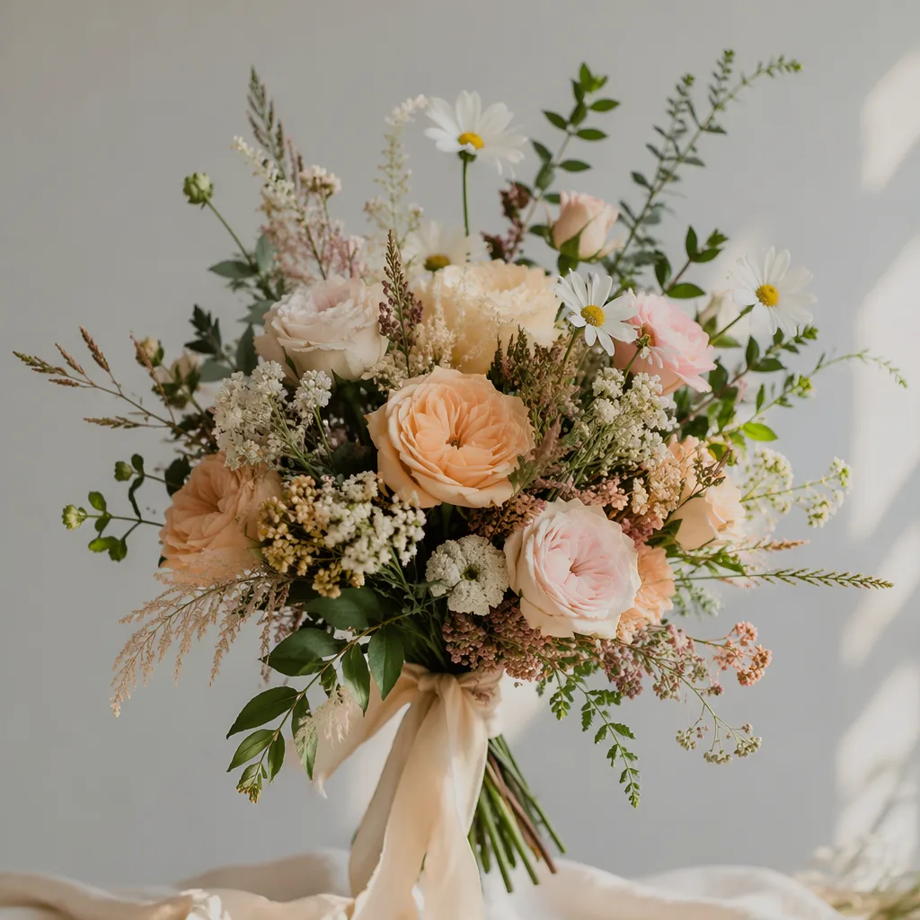 Hoa cưới cầm tay cô dâu phong cách Boho