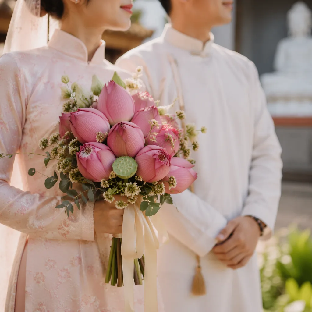 Hoa cưới chùa Linh Ứng: truyền thống vs hiện đại - hình 1