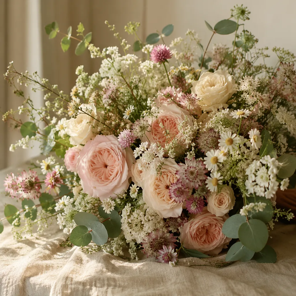Hoa cưới English Garden cho cặp vintage mom Đà Nẵng - hình 1