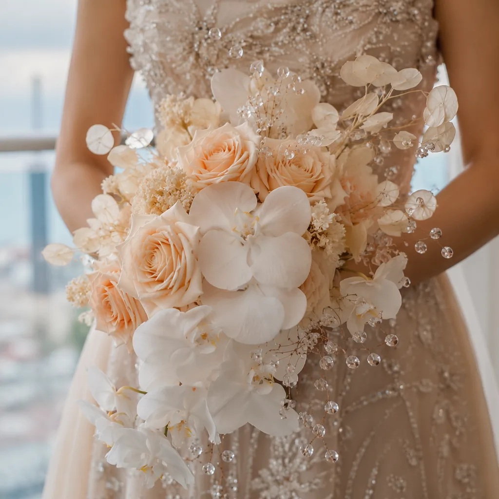 Hoa cưới Vegas glamour Đà Nẵng: ánh đèn shimmer - hình 1