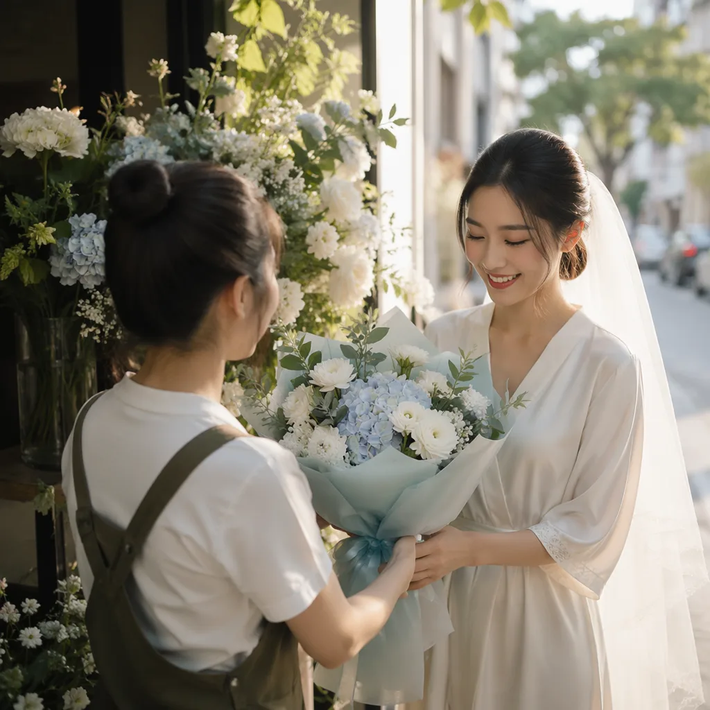 Hoa cưới mùa hè Đà Nẵng nắng: tone mát giữ tươi lâu - hình 2